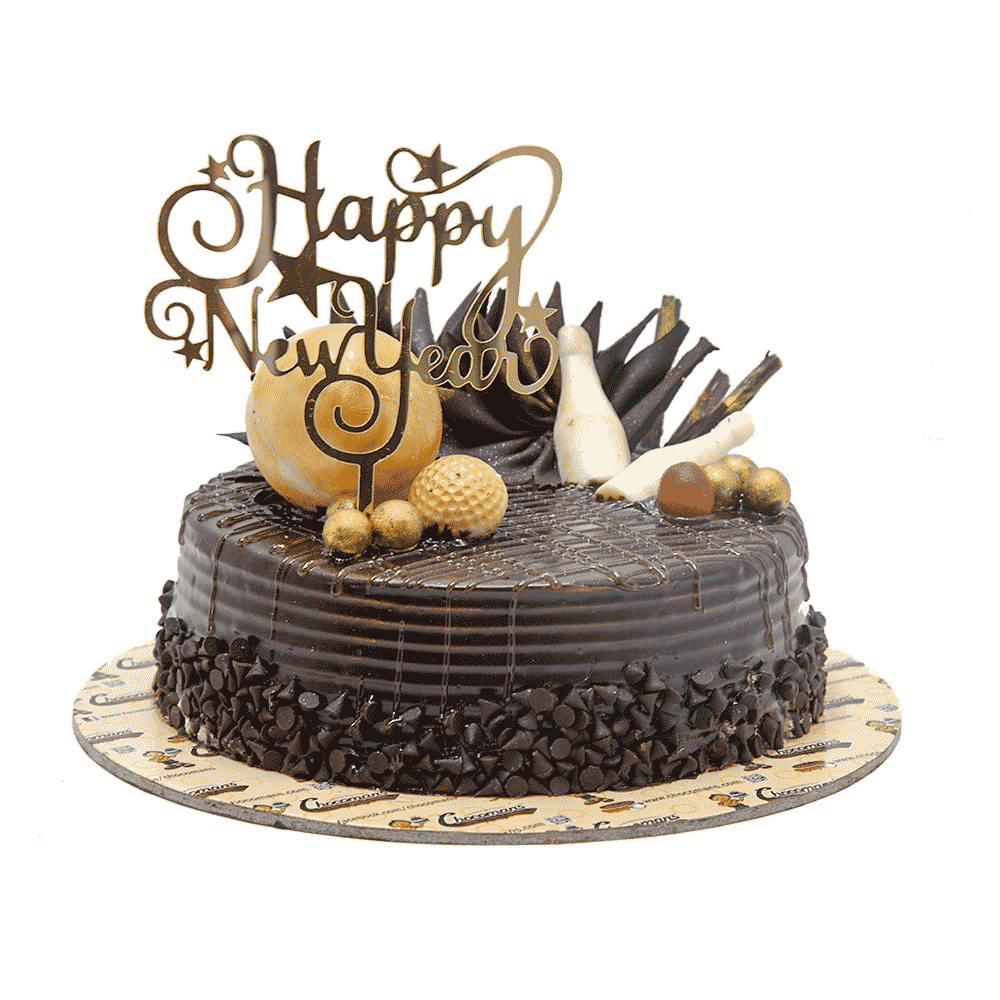 New Year Premium Chocolate Delight Cake - Chocomans
